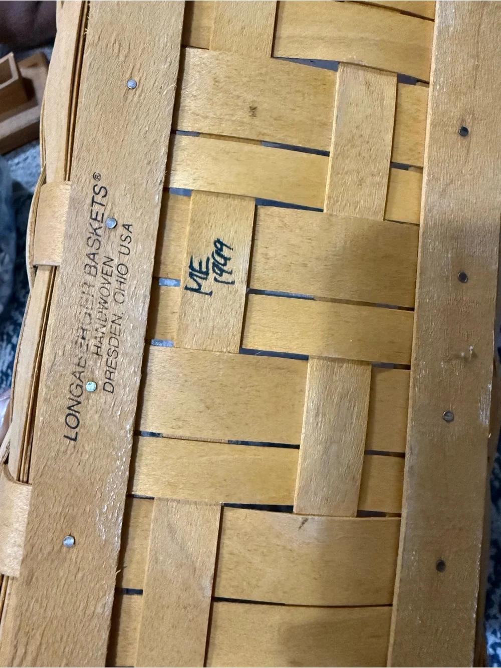 Longaberger long rectangular basket